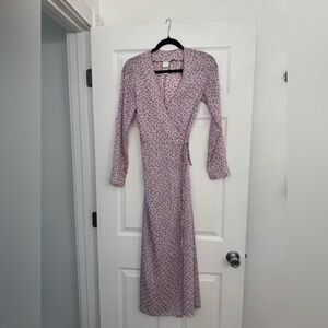 H&M floral wrap maxi dress size xs